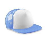 Beechfield Kids Vintage Snap Back Trucker Cap Sky/White
