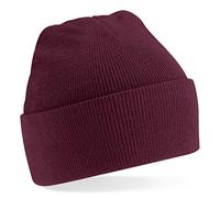 Beechfield Knitted Cap - Various Colours, Maroon - Men, One Size