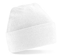 Beechfield Knitted cap, various colours - White, White, Men, one size