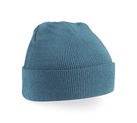 Beechfield Knitted hat with turn up in Airforce