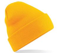 Beechfield Knitted hat with turn up in Gold