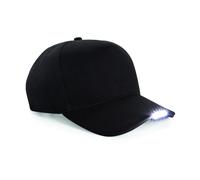 LED Light Baseball Cap Pack of 2 Beechfield Black One Size