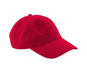 Beechfield - Low Profile 6 Panel Dad - Baseball, Running Accessories, All-Round, Sun Hat, Trucker, Mens, Womens, Unisex, Running Hat - 100% Chino Cotton Classic Red