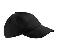 Beechfield Low Profile Heavy Cotton Drill Cap Headwear Pack of 2 in Black Beechfield Black One Size