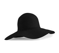 Beechfield Womens/Ladies Marbella Wide Brim Sun Hat (One Size) (Black)