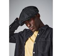 Beechfield Melton Wool Baker Boy Cap | Unisex | Wool Blend | Fully Lined | Charcoal | S-XL