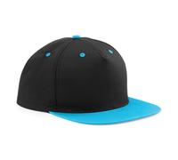 Beechfield Men's 5 Panel Contrast Snapback Cap in Black Beechfield Black One Size