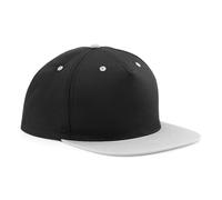 Beechfield Men's 5 Panel Contrast Snapback Cap Pack of 2 in Black Beechfield Black One Size