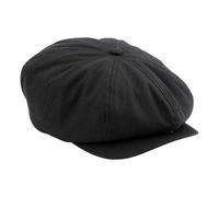 Beechfield Men's 5 Panel Newsboy Cap in Black | Size: Large/XL Beechfield Black L/XL