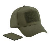 Beechfield Men's 5 Panel Removable Patch Baseball Cap in Green Beechfield Green One Size