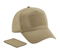 Beechfield Men's 5 Panel Removable Patch Cap in Light Brown Beechfield Light Brown One Size