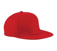 Beechfield Men's 5 Panel Retro Rapper Cap in Red Beechfield Red One Size