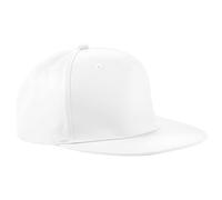 Beechfield Men's 5 Panel Retro Rapper Cap Pack of 2 in White Beechfield White One Size