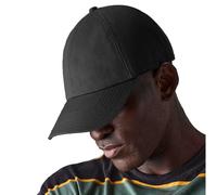 Beechfield Men's 6 Panel Cap in Black Beechfield Black One Size