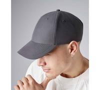 Beechfield Men's 6 Panel Cap in Mid Grey Beechfield Mid Grey One Size
