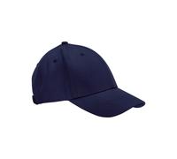 Beechfield Men's 6 Panel Cotton Canvas Cap in Blue Beechfield Blue One Size