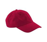 Beechfield Men's 6 Panel Low Profile Dad Hat in Red Beechfield Red One Size