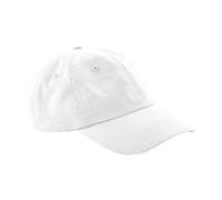 Beechfield Men's 6 Panel Low Profile Dad Hat in White Beechfield White One Size