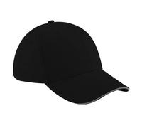 Beechfield Men's Athleisure Cotton Baseball Cap in Jet Black Beechfield Jet Black One Size