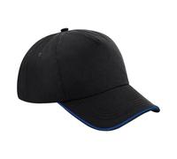 Beechfield Men's Authentic 5-Panel Cap in Black Beechfield Black One Size