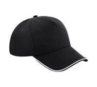 Beechfield Men's Authentic 5-Panel Cap in Black Beechfield Black One Size