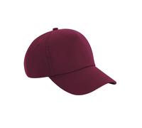 Beechfield Men's Authentic 5 Panel Cap in Burgundy Beechfield Burgundy One Size