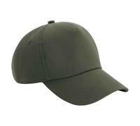 Beechfield Men's Authentic 5 Panel Cap in Dark Olive Beechfield Dark Olive One Size