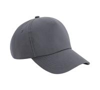 Beechfield Men's Authentic 5-Panel Cap in Mid Grey Beechfield Mid Grey One Size