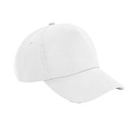 Beechfield Men's Authentic 5-Panel Cap in Off-White Beechfield Off-White One Size