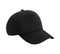 Beechfield Men's Authentic 5-Panel Cap in True Black Beechfield True Black One Size