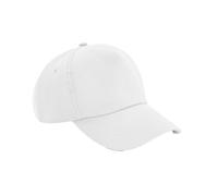 Beechfield Men's Authentic 5 Panel Cap in White Beechfield White One Size