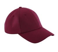 Beechfield Men's Authentic 6 Panel Baseball Cap in Burgundy Beechfield Burgundy One Size