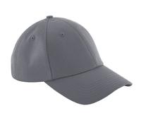Beechfield Men's Authentic 6 Panel Baseball Cap in Mid Grey Beechfield Mid Grey One Size