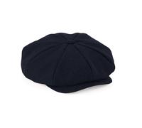 Beechfield Mens Baker Boy Hat Heritage 8 Panel Herringbone Buttoned Flat Cap