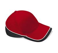 Beechfield Men's Baseball Cap - Multicoloured - Classic Red/Black/White - One size