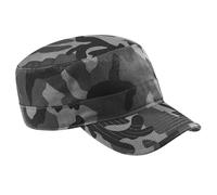 Beechfield Men's Camouflage Army Cap Headwear in Dark Grey Beechfield Dark Grey One Size
