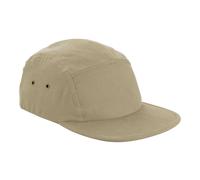 Beechfield Men's Canvas 5 Panel Baseball Cap in Light Brown Beechfield Light Brown One Size