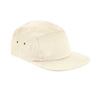 Beechfield Men's Canvas 5 Panel Baseball Cap in Natural Beechfield Natural One Size