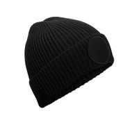 Beechfield Men's Circular Patch Beanie in Black Beechfield Black One Size