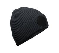 Beechfield Men's Circular Patch Beanie in Grey Beechfield Grey One Size