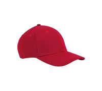 Beechfield Men's Classic Cotton 6 Panel Baseball Cap in Red Beechfield Red One Size