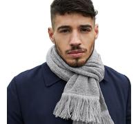 Beechfield Men's Classic Knitted Winter Scarf in Grey Beechfield Grey One Size