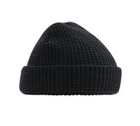 Beechfield Men's Classic Waffle Knitted Beanie in Black Beechfield Black One Size