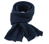 Beechfield Men's Classic Waffle Scarf in Navy Beechfield Navy One Size