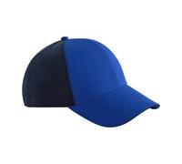 Beechfield Men's Club Colour Block Baseball Cap in Mid Blue Beechfield Mid Blue One Size