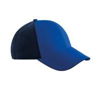 Beechfield Men's Club Contrast Detail Baseball Cap in Mid Blue Beechfield Mid Blue One Size