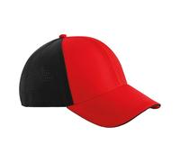 Beechfield Men's Club Contrast Detail Baseball Cap in Red Beechfield Red One Size