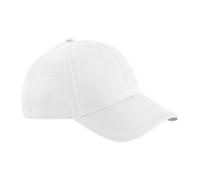 Beechfield Men's Club Contrast Detail Baseball Cap in White Beechfield White One Size
