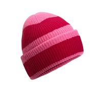 Beechfield Men's Colour Block Beanie in Cerise Beechfield Cerise One Size