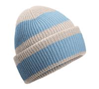 Beechfield Men's Colour Block Beanie in Cream Beechfield Cream One Size